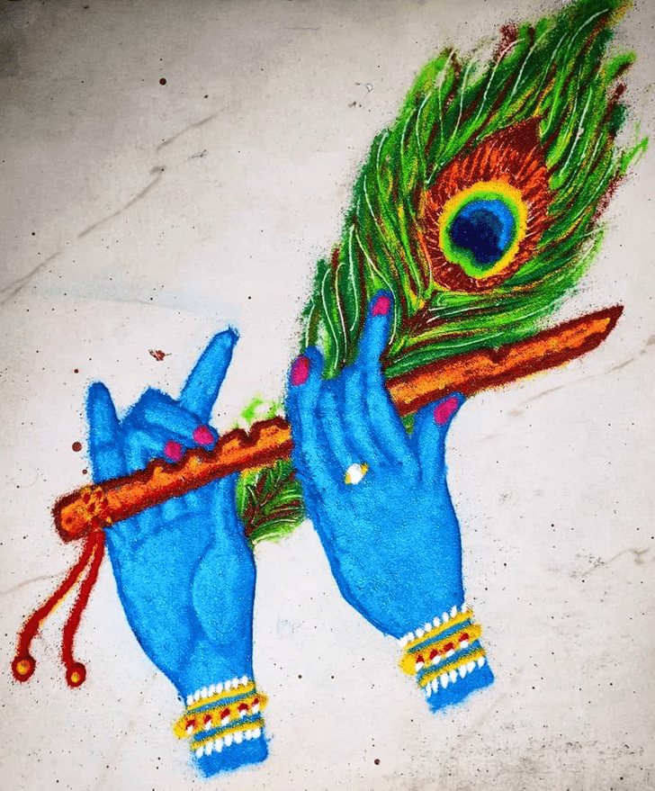 Delicate Flute Rangoli