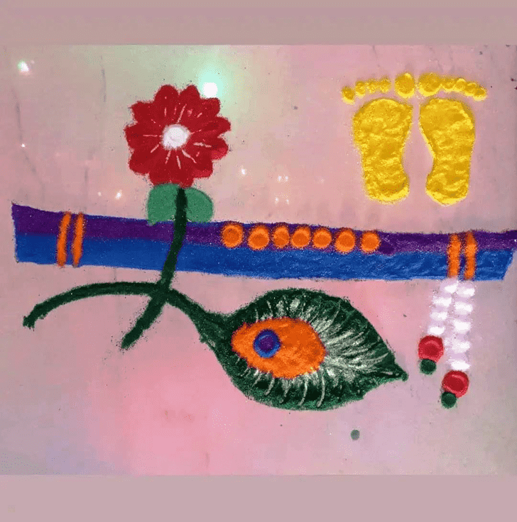 Exquisite Flute Rangoli