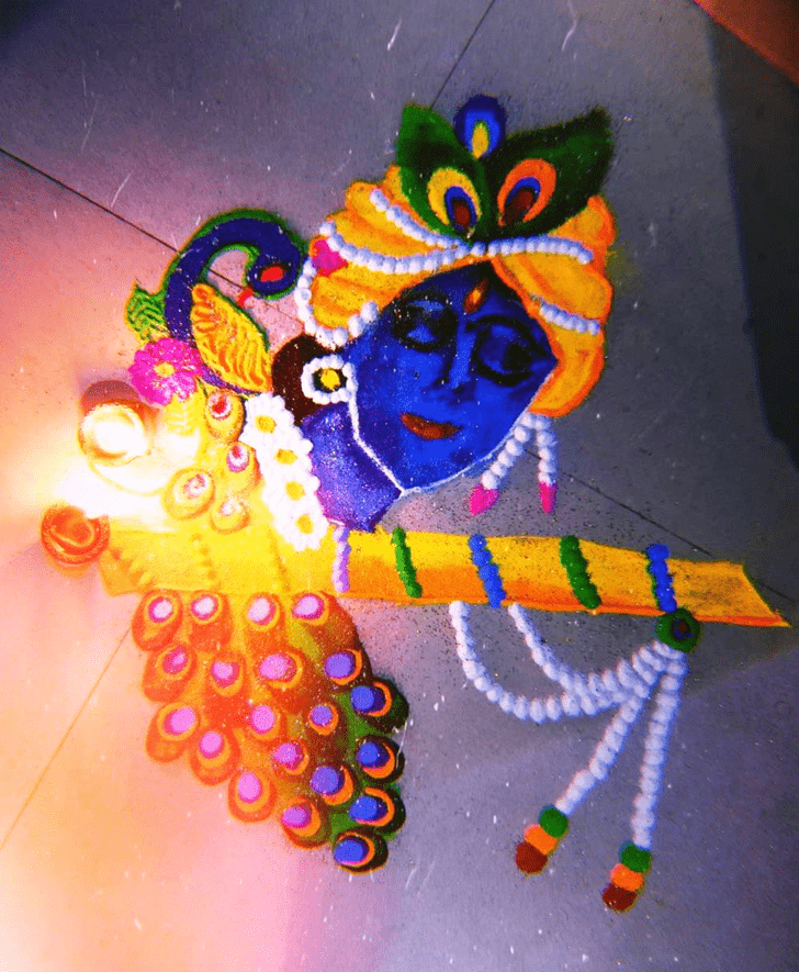 Fine Flute Rangoli