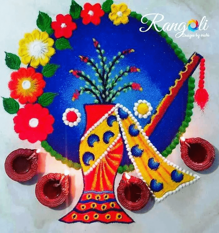 Magnetic Flute Rangoli