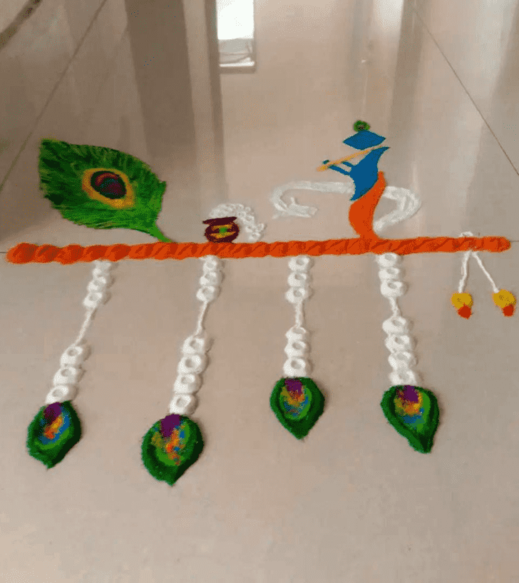 Magnificent Flute Rangoli