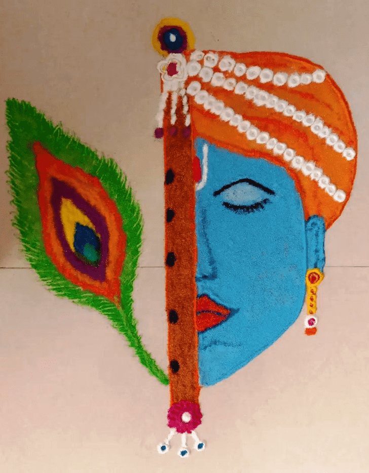 Marvelous Flute Rangoli