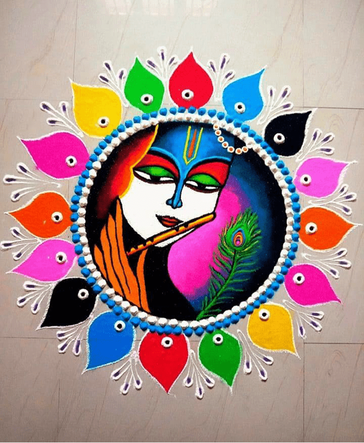 Pleasing Flute Rangoli