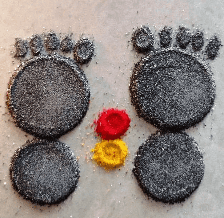 Comely Foot Rangoli