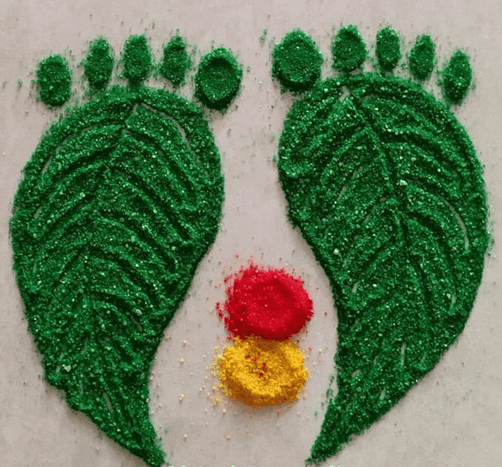 Delicate Foot Rangoli