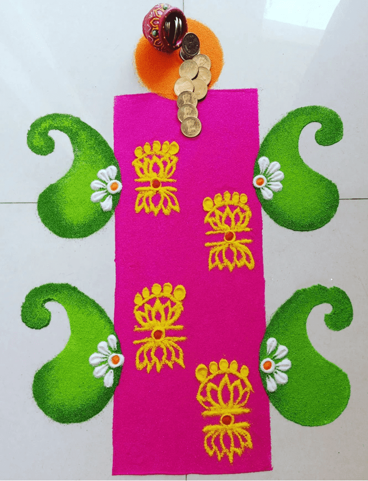 Delightful Foot Rangoli