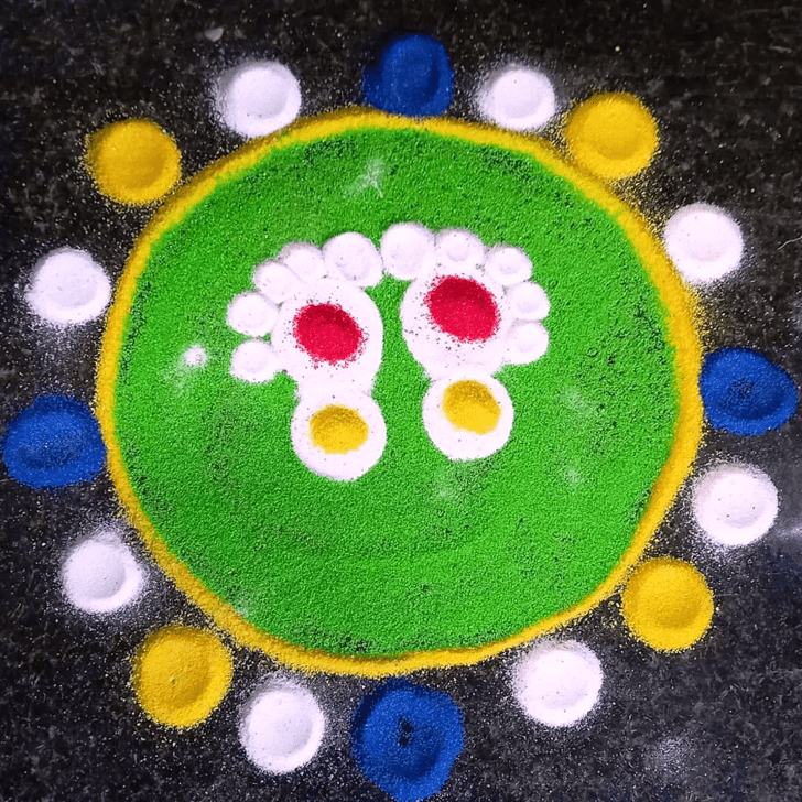 Enthralling Foot Rangoli