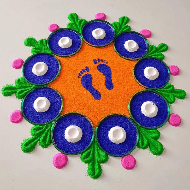 Enticing Foot Rangoli