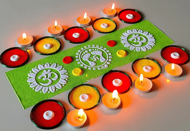 Exquisite Foot Rangoli