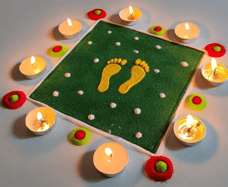 Fascinating Foot Rangoli