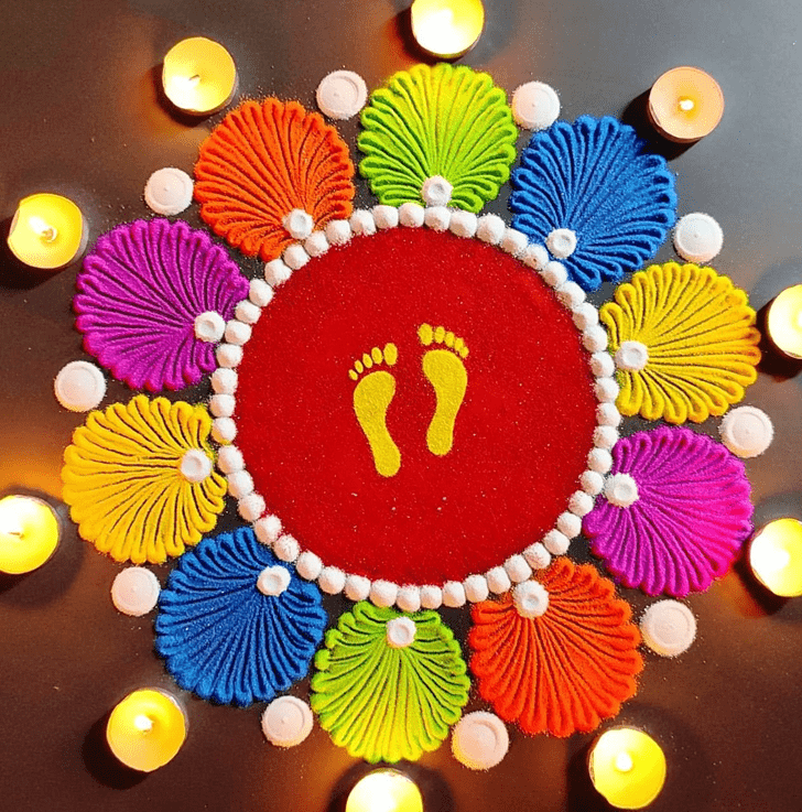 Gorgeous Foot Rangoli