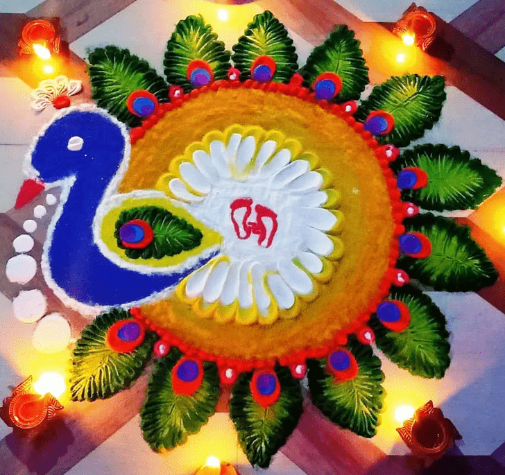 Graceful Foot Rangoli