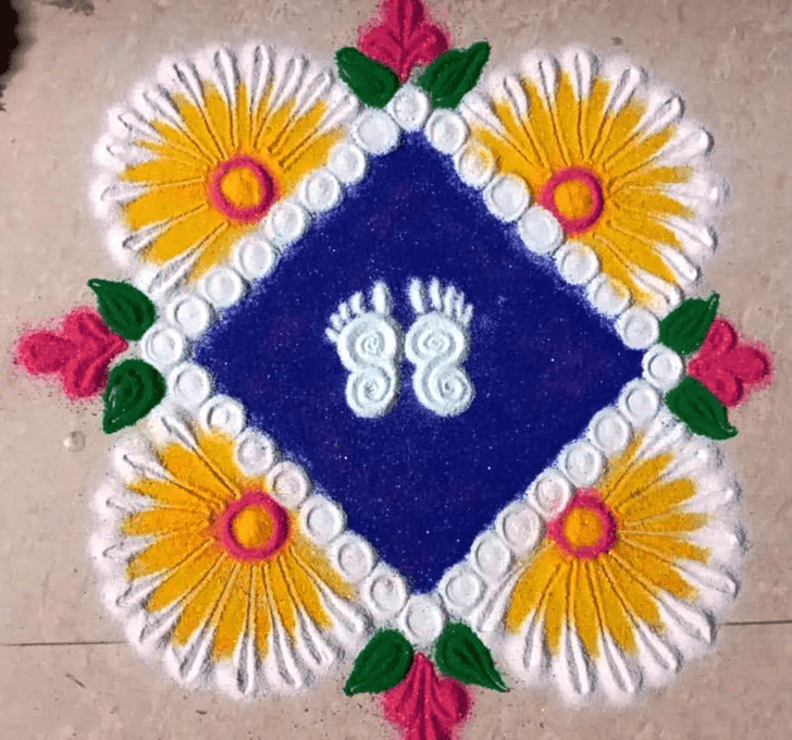 Grand Foot Rangoli