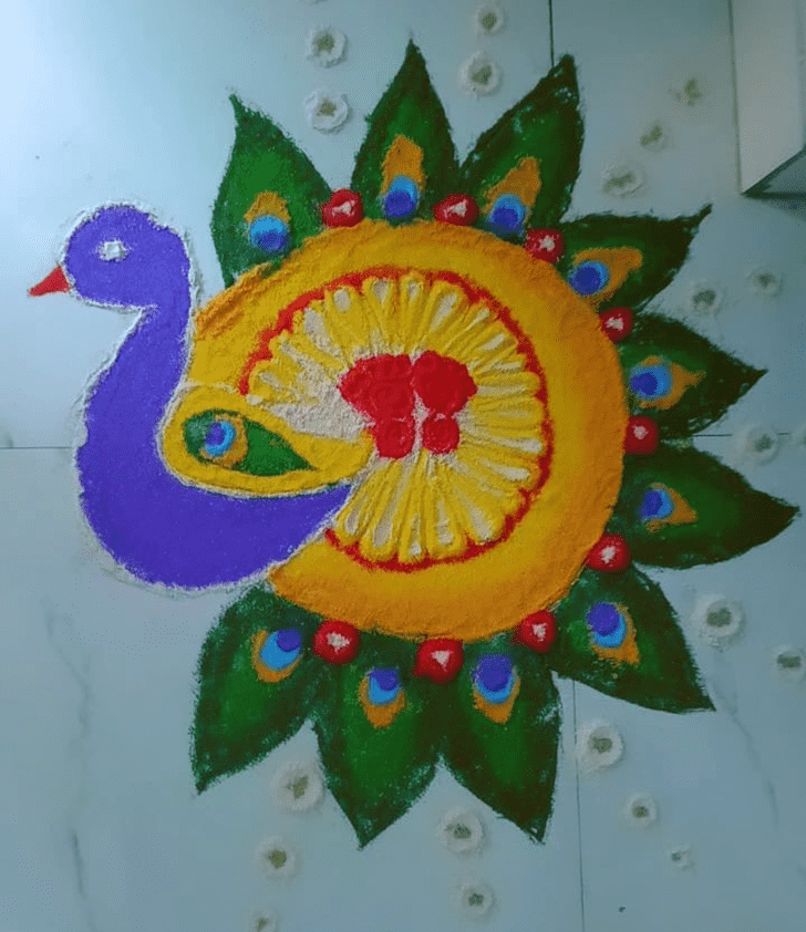 Awesome Foot Rangoli