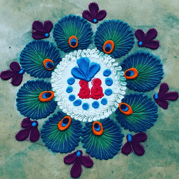 Inviting Foot Rangoli