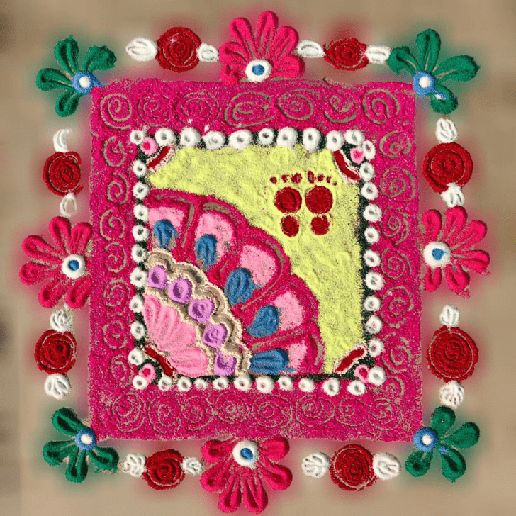 Magnificent Foot Rangoli