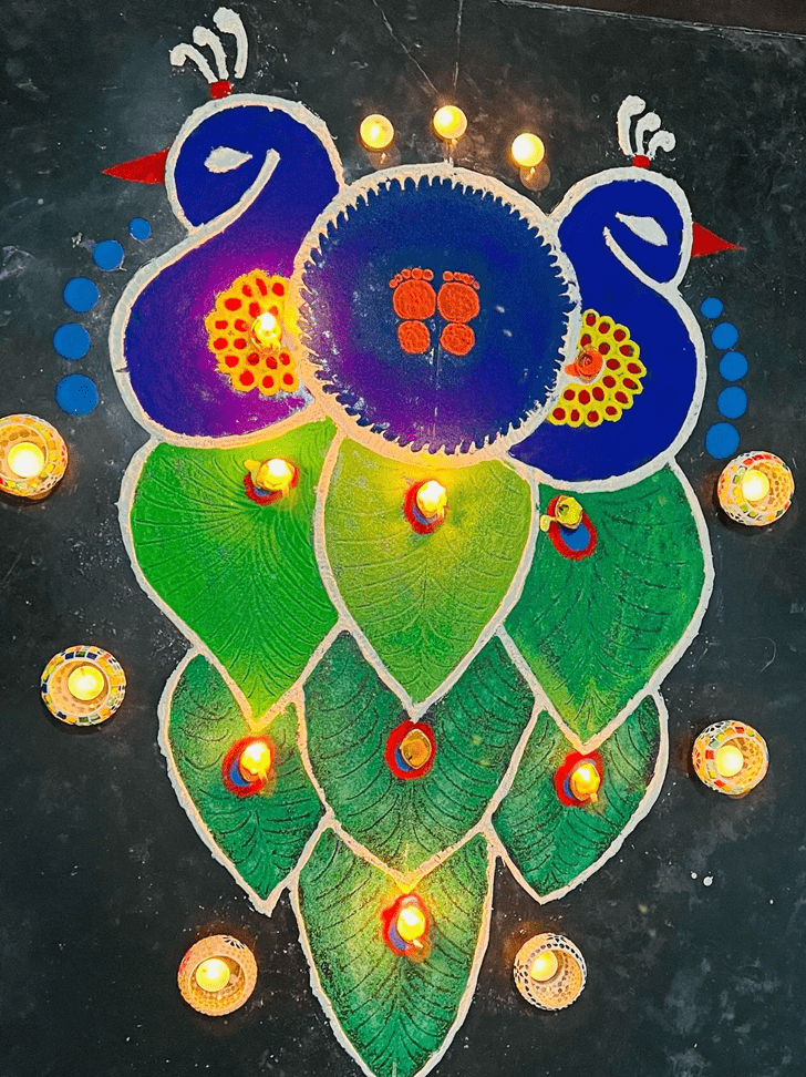 Marvelous Foot Rangoli