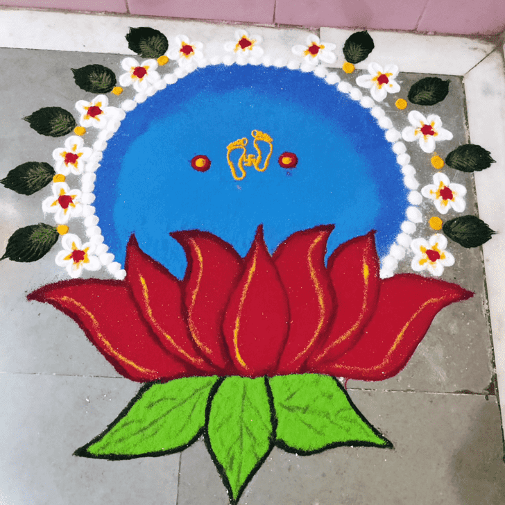 Mesmeric Foot Rangoli