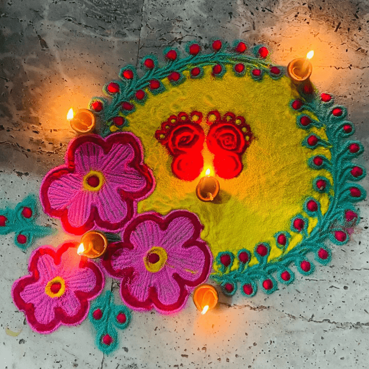 Nice Foot Rangoli