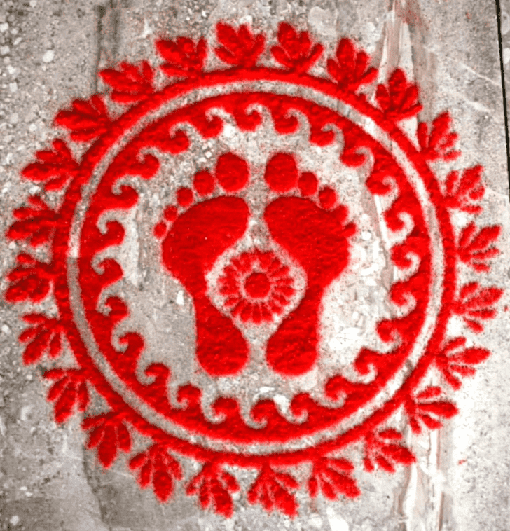 Pretty Foot Rangoli