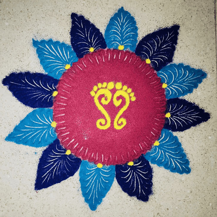 Radiant Foot Rangoli