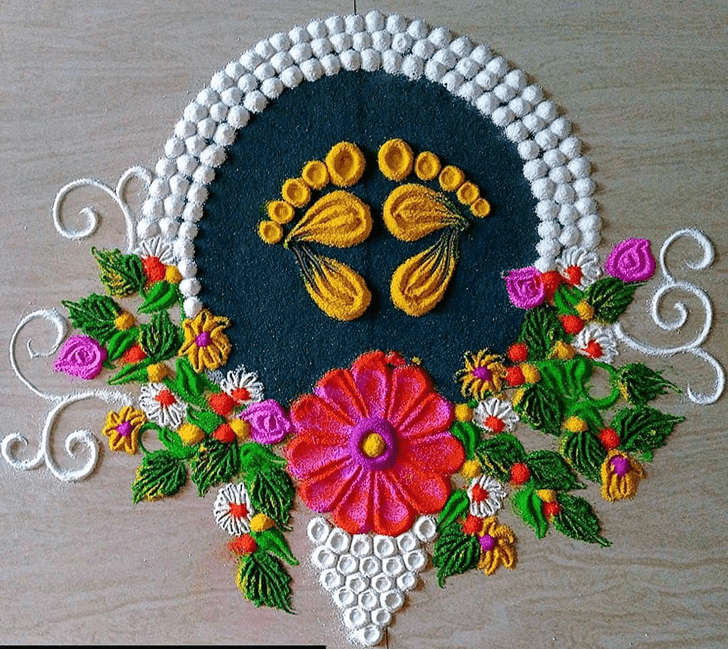 Refined Foot Rangoli