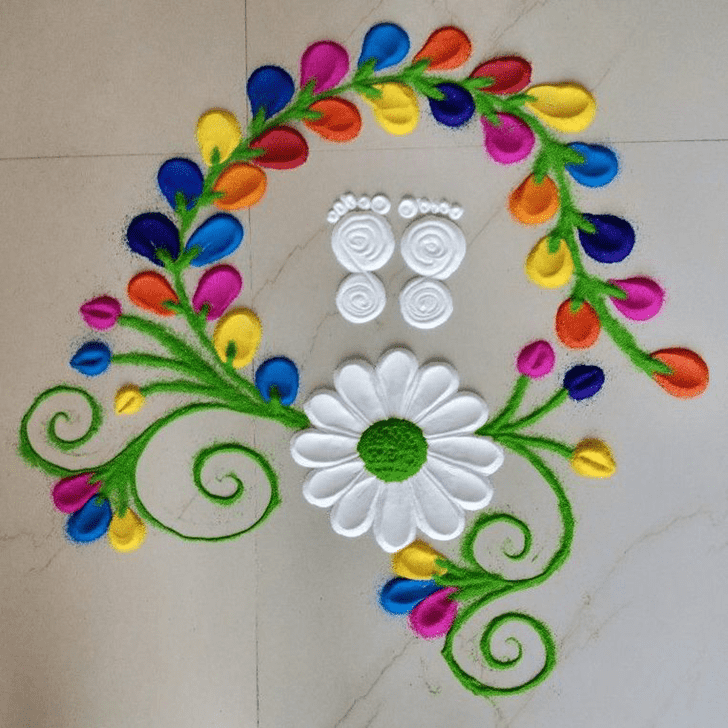 Shapely Foot Rangoli