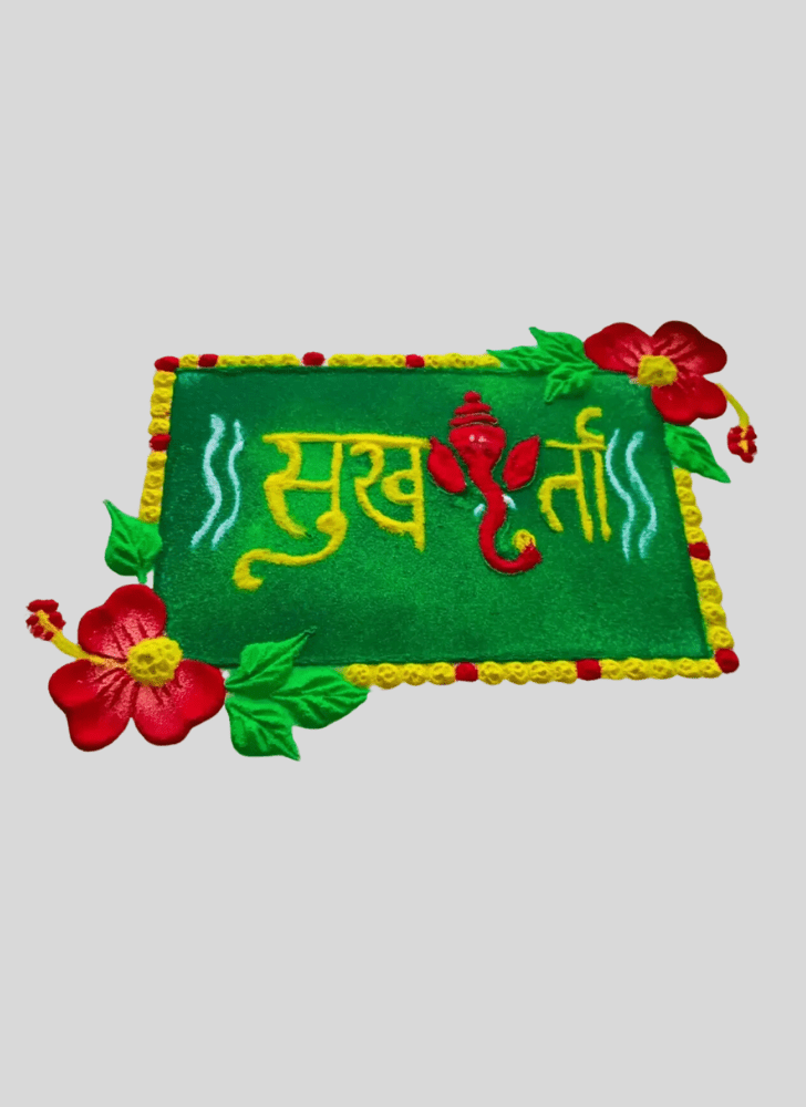 Marvelous Gajaanand Rangoli