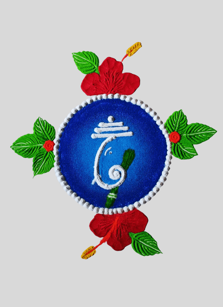 Hard Gajanana Rangoli