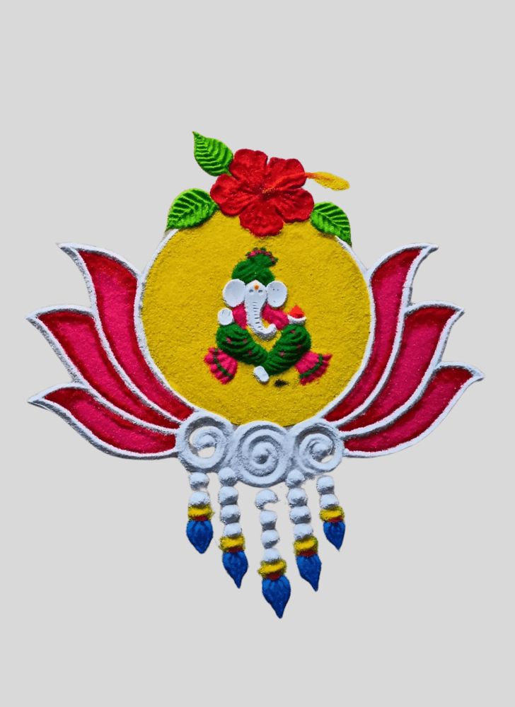 Grand Gajanana Rangoli