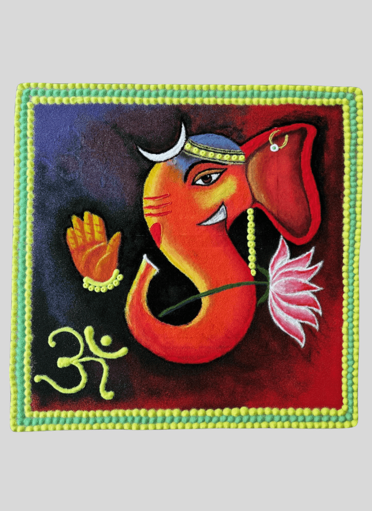 Magnificent Gajanana Rangoli