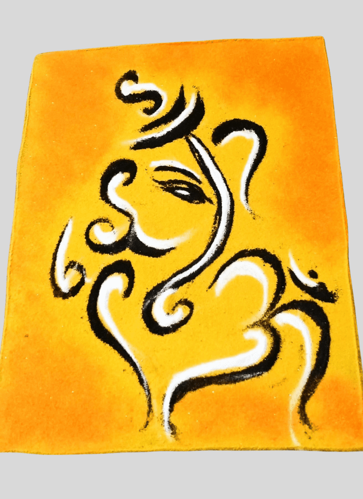 Pleasing Gajanana Rangoli