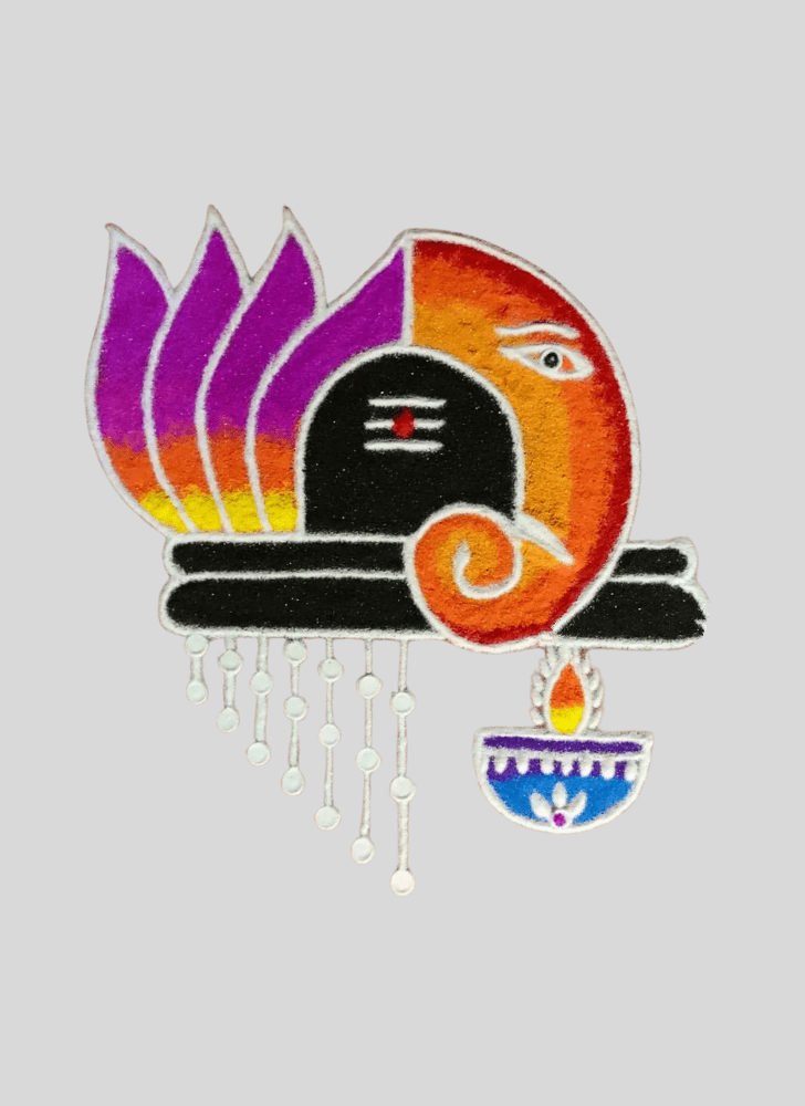 Radiant Gajanana Rangoli