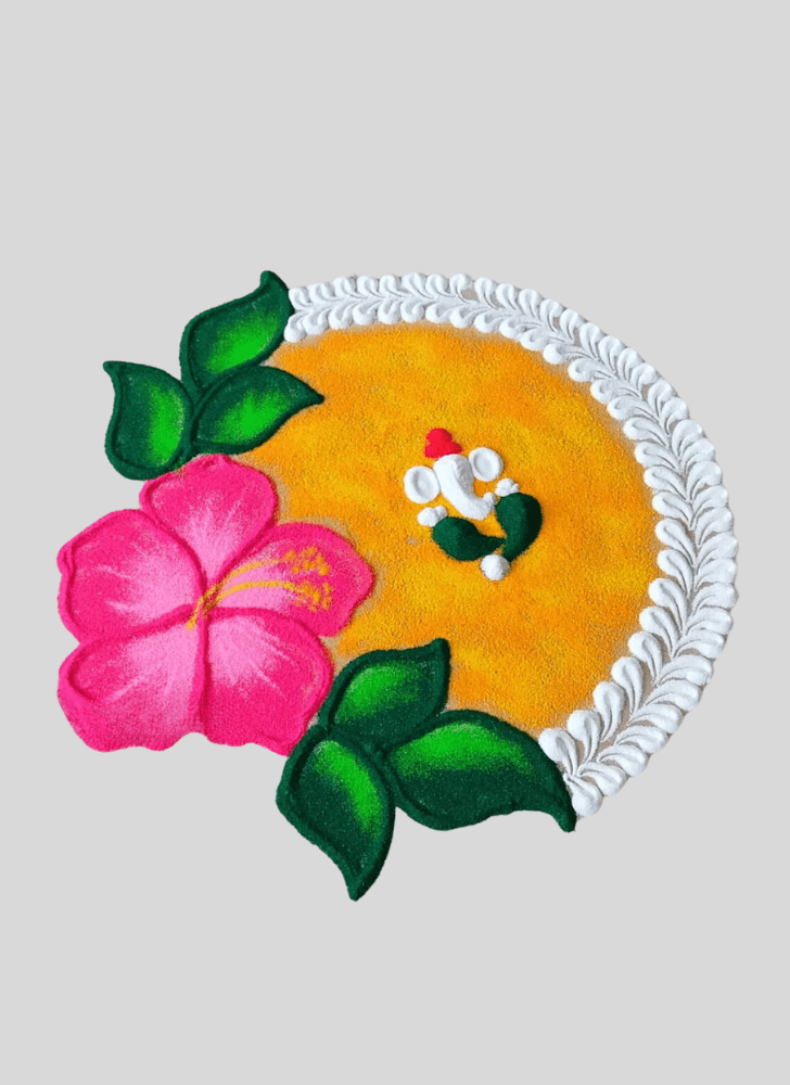 Slightly Gajanana Rangoli