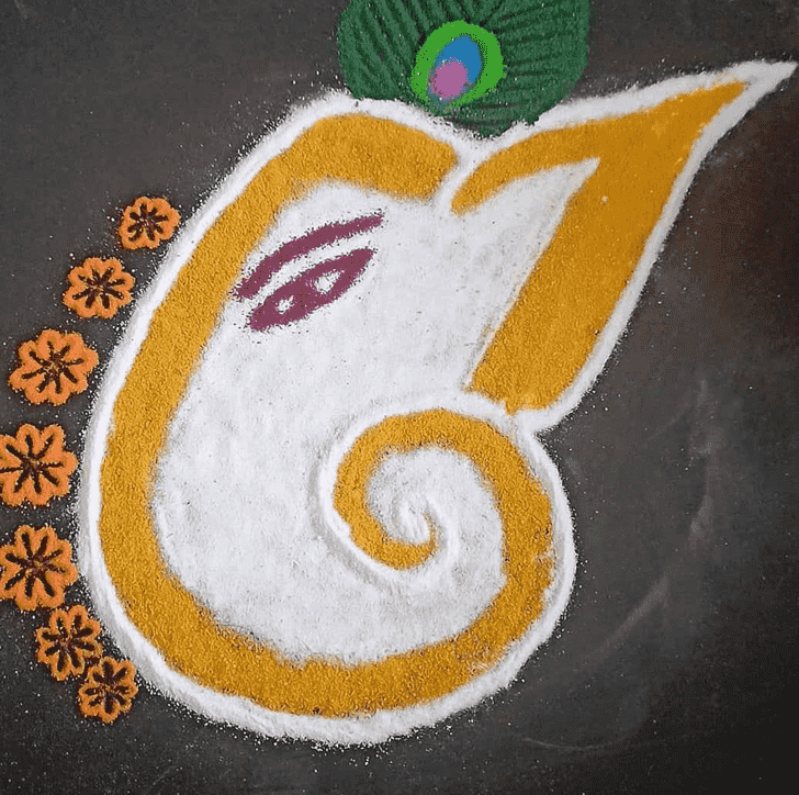 Fetching Ganesh Chaturthi Rangoli