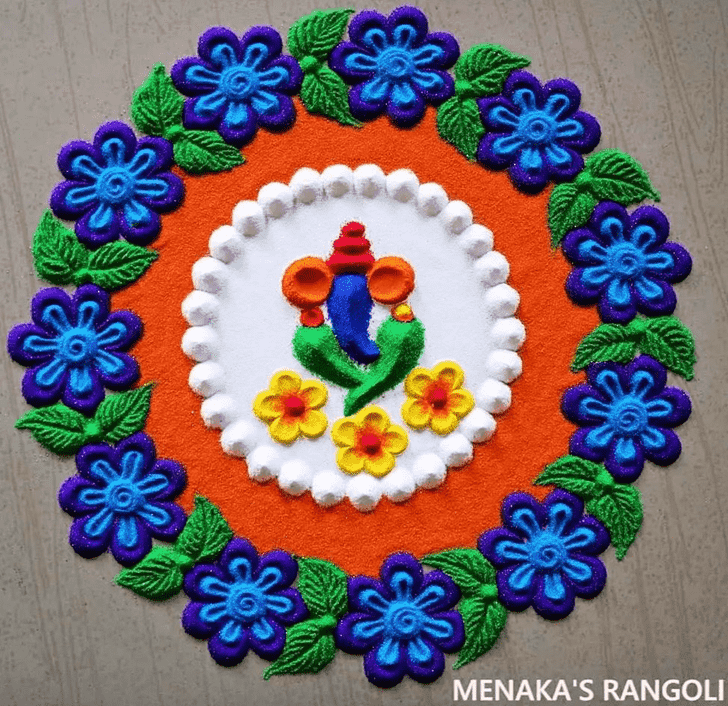 Awesome Ganesh Chaturthi Rangoli