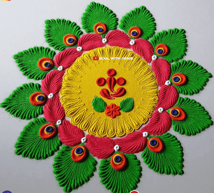 Ideal Ganesh Chaturthi Rangoli