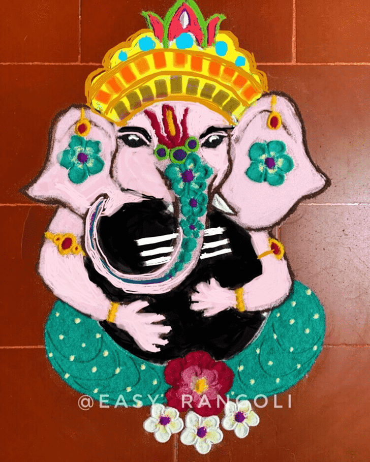 Magnificent Ganesh Chaturthi Rangoli