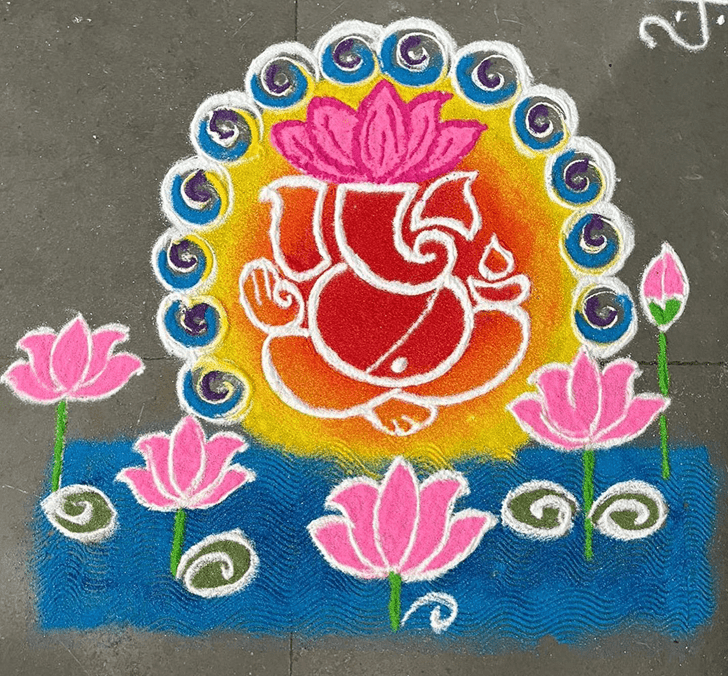 Fair Ganesh Ji Rangoli