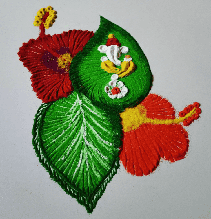 Gorgeous Ganesh Ji Rangoli