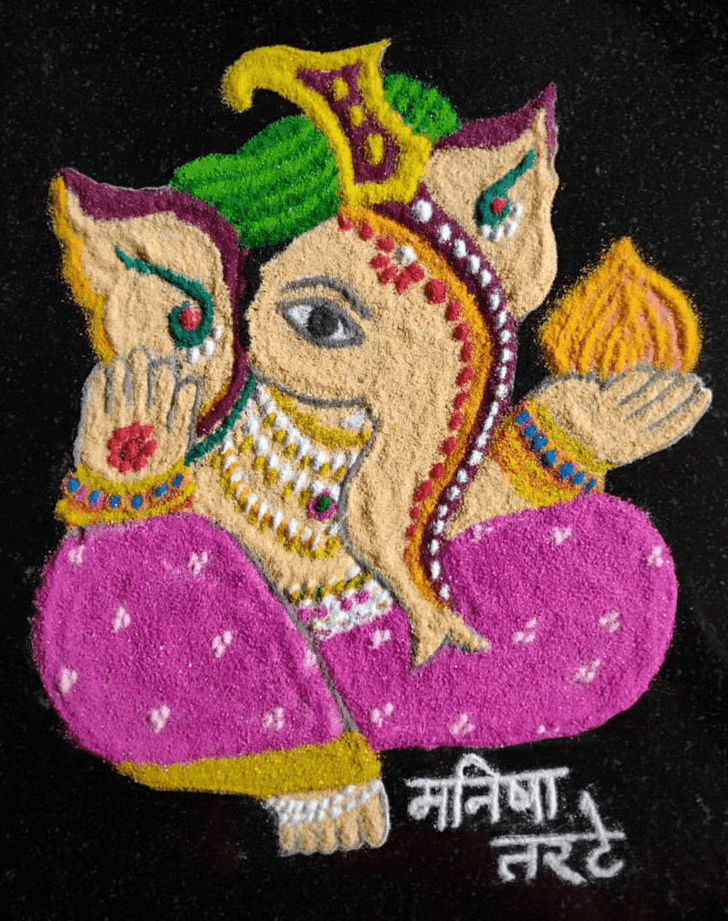 Grand Ganesh Ji Rangoli