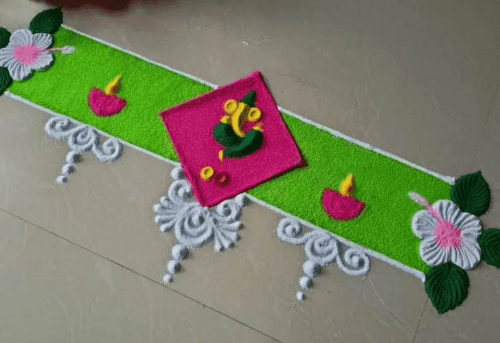 Ideal Ganesh Ji Rangoli