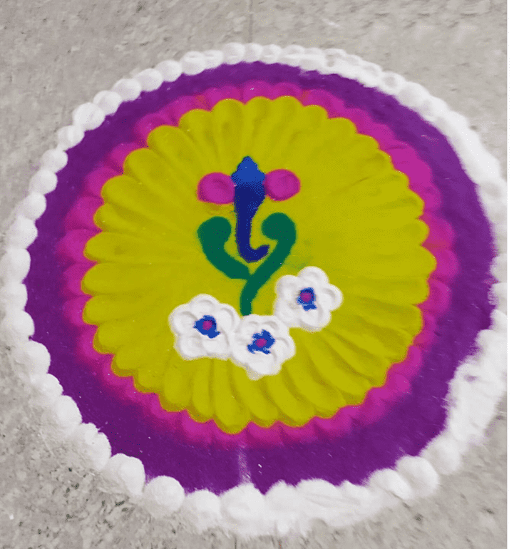 Superb Ganesh Ji Rangoli