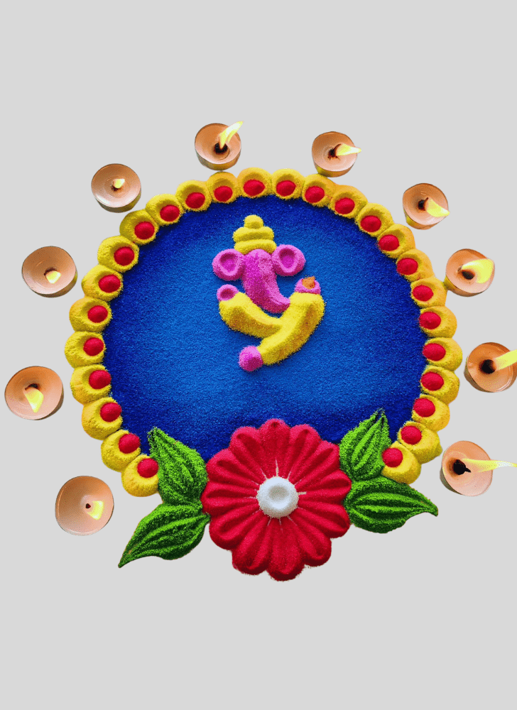 Classy Ganesh Rangoli