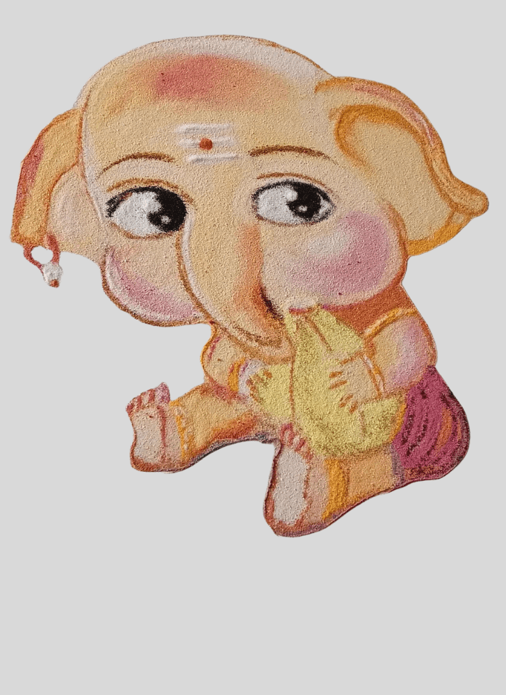 Dazzling Ganesh Rangoli