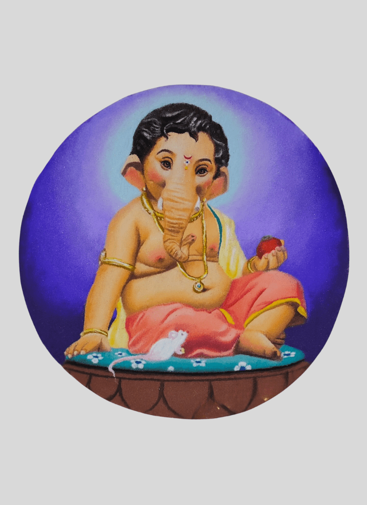 Fine Ganesh Rangoli