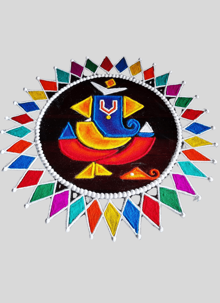 Marvelous Ganesh Rangoli