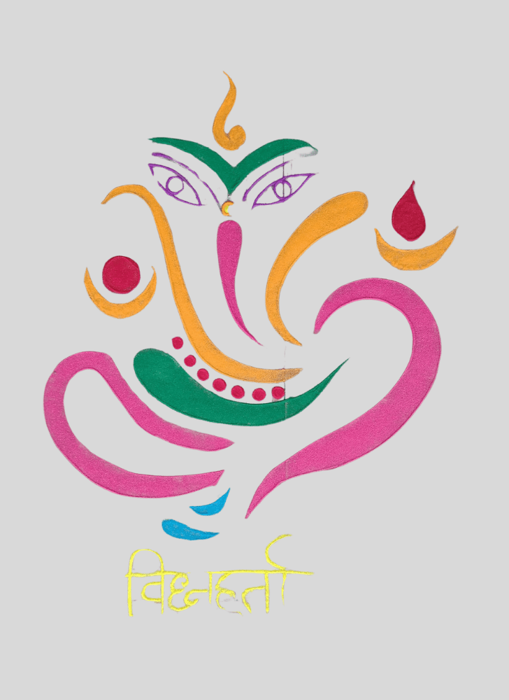 Ravishing Ganesh Rangoli