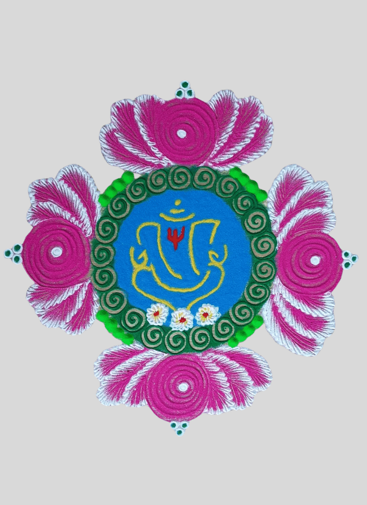 Shapely Ganesh Rangoli