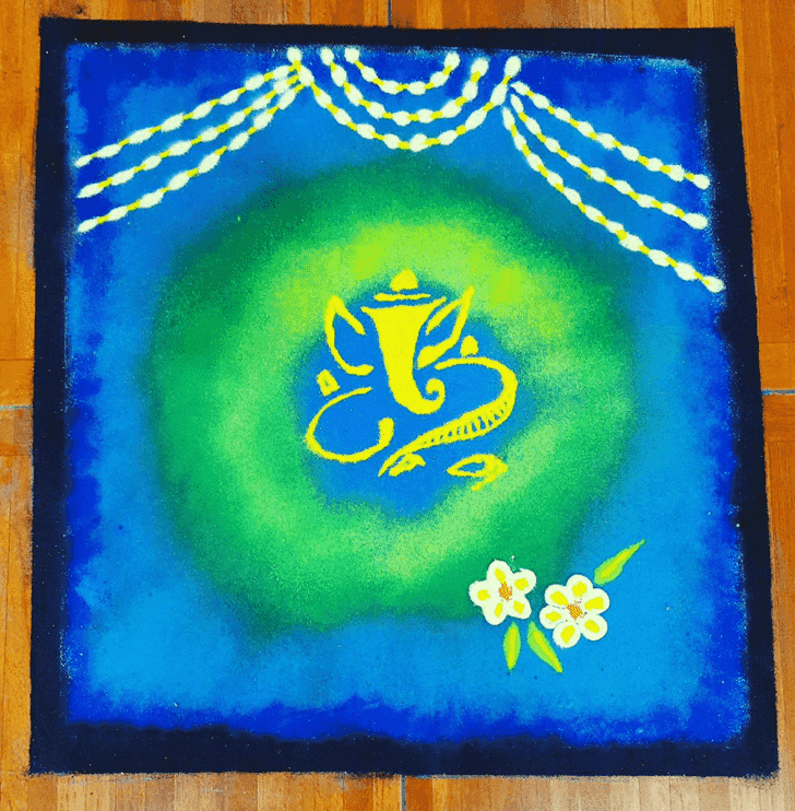 Hard Ganesha Rangoli